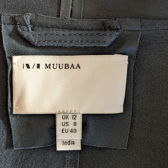 Muuba Leather Blue Jacket 8 - Picture 6 of 8